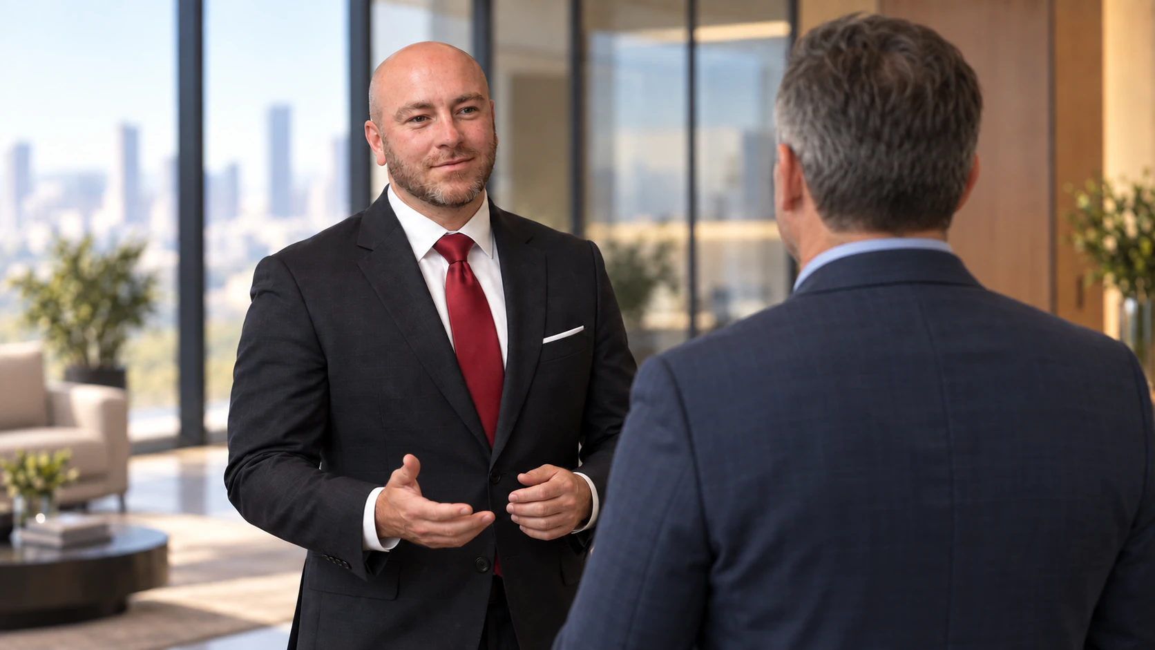 Jimmy Shakmeyster advising a business leader on payment strategy
